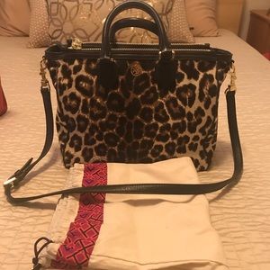 Tory Burch Robinson double zip tote